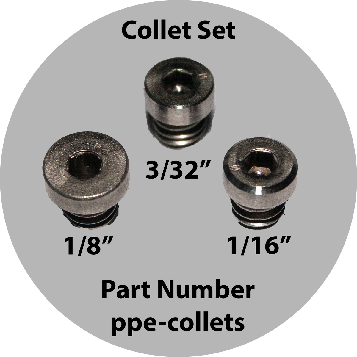 Handheld Tungsten Grinder Collet Set – TechSouth Products