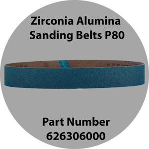 Zirconia Alumina Sanding Belts P80 (5 Pack)