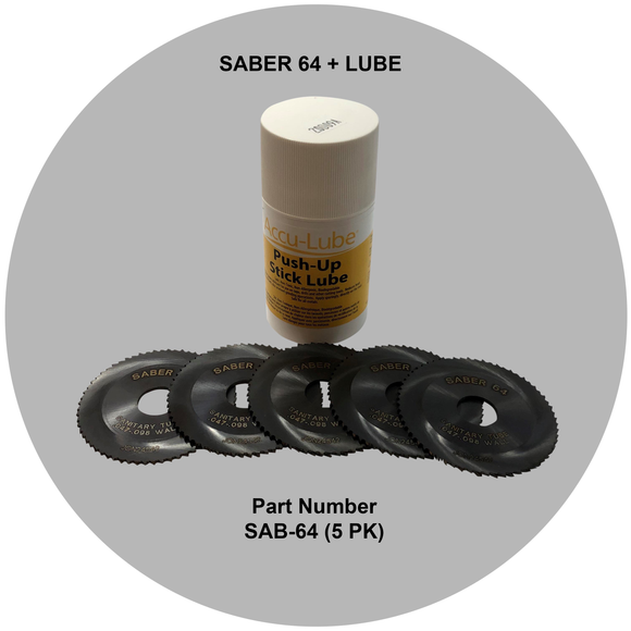 Saber 64 Tube Saw Blades + Lube