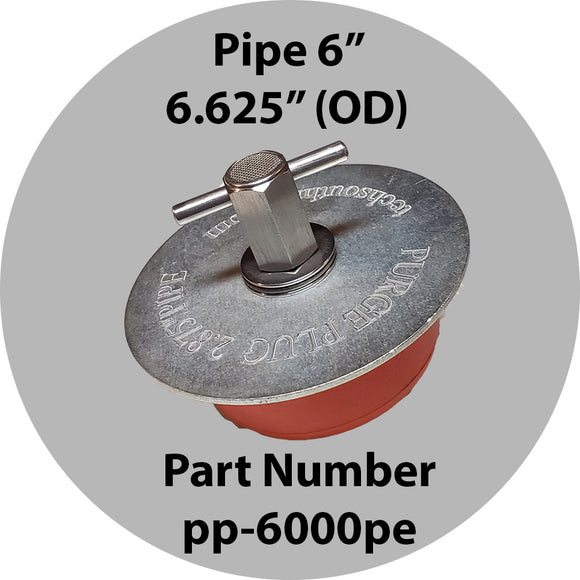 Purge Plug 6 Inch For Pipe Outlet